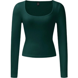 Shein Womens Solid Color Slim Fit Long Sleeve TShirt