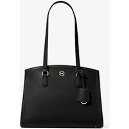 Michael Kors Chantal Medium Pebbled Leather Tote Bag - Black