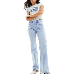 Stradivarius Jeans Med Lige Ben - Lyseblå