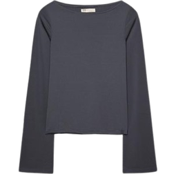 Stradivarius Polyamide T-shirt Met Boothals - Grijs