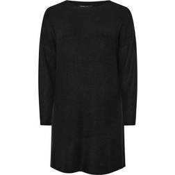 Yours Curve Knitted Tunic Jumper Dress - Black