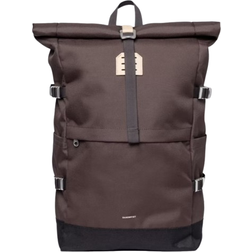 Sandqvist Icon Rolltop Backpack L - Brown/Natural Leather