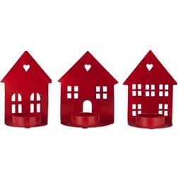 Ib Laursen Stage T Fyrfadslys Hus Rød 3 Forsk Fyrfadsstage 10.6cm 3stk