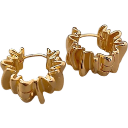 Shein 1pair Fashion Simple Copper Hoop Earrings For Women For Gift