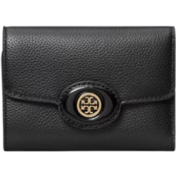 Tory Burch Small Robinson Pebbled Wallet - Black