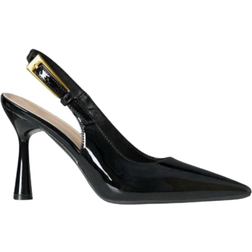 Shein Wide Fit Women's High Heel Backstrap Pumps - Patent Leather Metal
