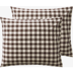 Jotex LAUREN 2-pack ekologisk Brun/beige Örngott Beige, Brun (60x50cm)