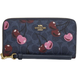 Coach Long Zip Around Wallet - Blue/Multi