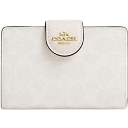 Coach Medium Corner Zip Wallet - White