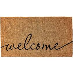 Coco Coir Door Mat 17" x 30" Welcome Doormat Entrance Brown 17x30"