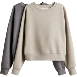 H&M Girls Sweatshirts 2-Pack - Brown