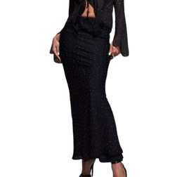 New Look Co-Ord Embellished Chiffon Maxi Skirt - Black