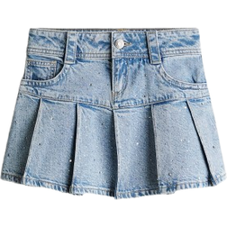 H&M Pleated Denim Skirt - Blue