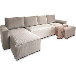 Masseno Ecksofa ASPRA Creme Sofa 295cm 5-Sitzer