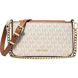 Michael Kors Bryant Signature Logo Convertible Pochette - Natural