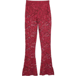 River Island Lace Flared Trousers - Red