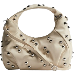 H&M Ladies Beige Studded crossbody bag