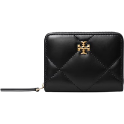 Tory Burch Small Kira Diamond Quilt Zip Around Wallet - Black