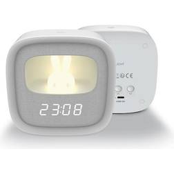 Forever Light Forverer LED-Vækkeur Med Natlys Grå/Hvid