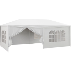 OutSunny 6 3m White Marquee Party Tent Wedding Gazebo 6x3 m