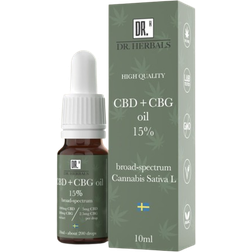 DR. Herbals CBD + CBG Olja 15% 10ml