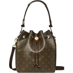 Tory Burch T Monogram Coated Canvas Bucket Bag - French Press