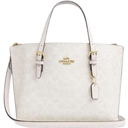 Coach Mollie Tote Bag 25 In Signature Canvas - White