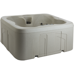 LifeSmart Hot Tub LS100 Taupe 4 Play Square Spa with