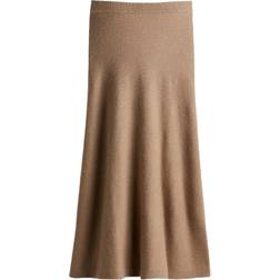 H&M Flared Knitted Skirt - Beige