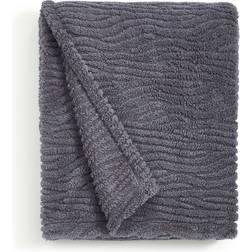 Dunelm Henwood Textured Fleece Blankets Grey (170x130cm)