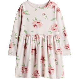 H&M Jente Rosa Bomullskjole med trykk 134/140 (8-10Y)