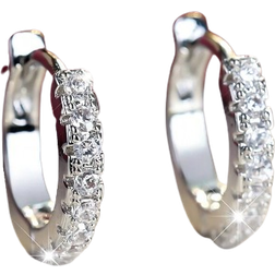 Shein pair Gold Plated MicroInlaid Cubic Zirconia Stud Earrings