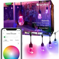 Nanoleaf Utvidgningspaket för Utomhusslingor NF084E00-20SLO Ljusslinga 20 Lampor