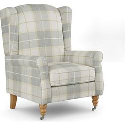 Dunelm Oswald Grande Check Wingback Oswald Armchair 108cm