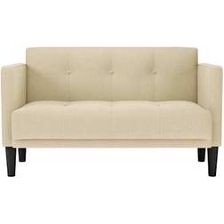 vidaXL Elskovssofa 111 cm Stof Cremefarvet Sofa 124cm 2 personers