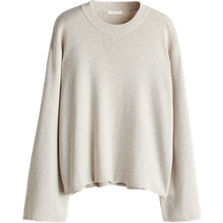 H&M Oversized Pullover Mit Gerundetem Saum - Beige