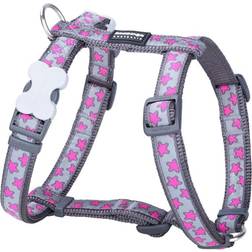 Red Dingo Hundegeschirr On Cool 25-39 cm Rosa Grau