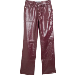 River Island Relaxed Straight Coated Jeans - Red