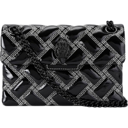 Kurt Geiger Kurt Geiger London Mini Drench Kensington Bag Black White Stitch Cross Body Purse (No Size)