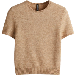 H&M Finstrikket T-shirt - Beige