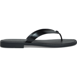 Coach Brianna Flip Flop Sandals - Black Leather