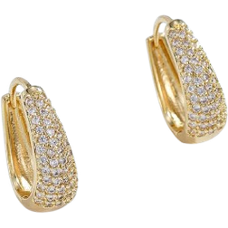 Shein Rhinestone Decor Hoop Earrings