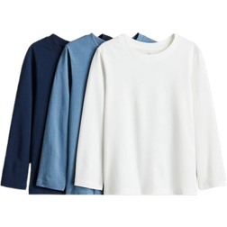 H&M Boys White 3-pack long-sleeved T-shirts 1½-2Y