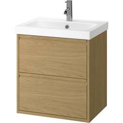 IKEA Kommod M Lådor/Tvättställ/Kran Ekmönstrad 62 x 49 x 69 cm