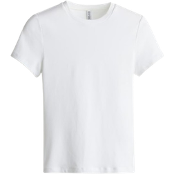 H&M Tætsiddende T-shirt - Hvid