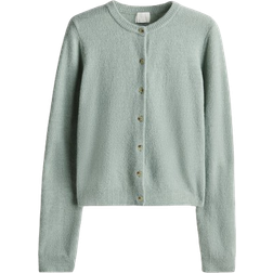 H&M Stickad Kofta Dam - Ljus Dimgrön