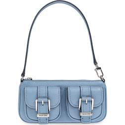 Michael Kors MK Zoe Small Pebbled Leather Pochette - Blue