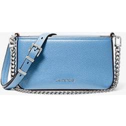 Michael Kors Bryant Small Pebbled Leather Convertible Pochette - Blue