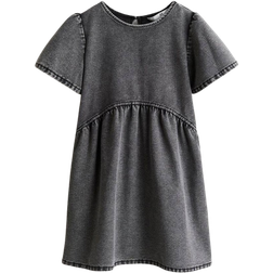 H&M Denim-Look Jersey Dress Gray 5T/6 4-6Y