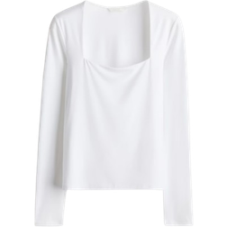 H&M Langærmet Jerseytrøje - Hvid